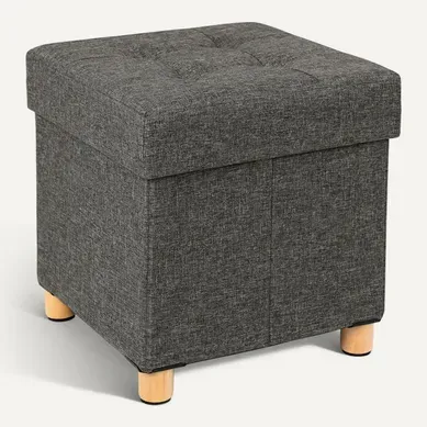 Banc De Rangement,tabouret Rembourré Pliable,pieds En Bois Massif,gris Foncé Lsf14gyz Banc De Rangement,tabouret Rembourré Pliable,pieds En Bois Massif,gris Foncé Lsf14gyz