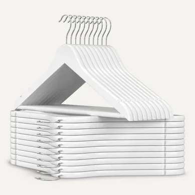 Songmics Cintre Bois, Lot De 20, Avec Encoches Antiglisse, Barre Antidérapante Pour Pantalons Songmics Cintre Bois, Lot De 20, Avec Encoches Antiglisse, Barre Antidérapante Pour Pantalons