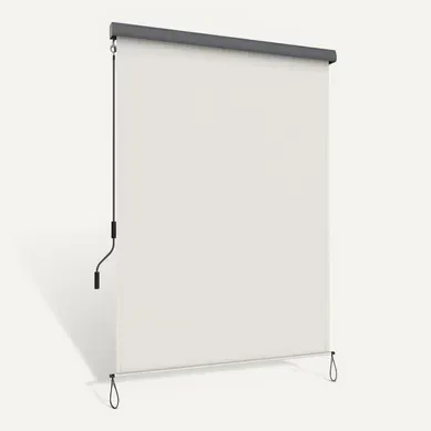 Store Vertical D’extérieur Avec Cassette Grise Pour Balcon, Terrasse, Beige Store Vertical D’extérieur Avec Cassette Grise Pour Balcon, Terrasse, Beige