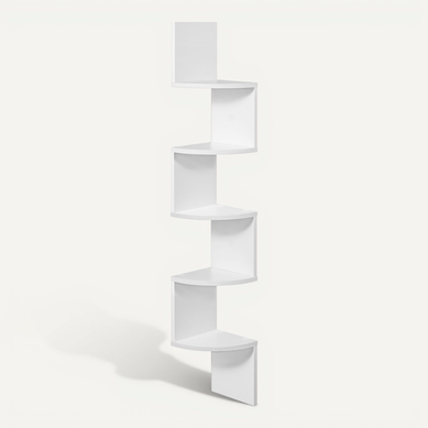 étagère D'angle, étagère Murale, étagère En Forme Zigzag, Bibliothèque, Blanc étagère D'angle, étagère Murale, étagère En Forme Zigzag, Bibliothèque, Blanc