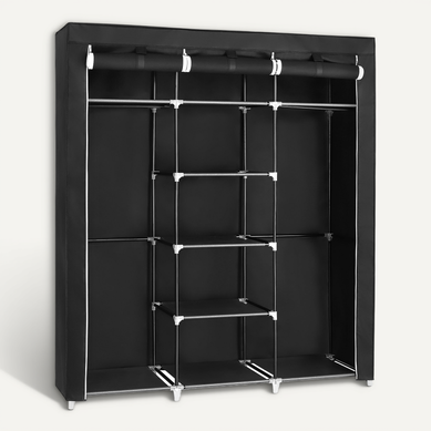 Penderie, Armoire De Rangement, Noir, 175 X 150 X 45 Cm, Ryg12b Penderie, Armoire De Rangement, Noir, 175 X 150 X 45 Cm, Ryg12b
