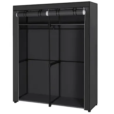 Penderie Portable Avec Barre De Suspension, 140 X 43 X 174 Cm, Noir Penderie Portable Avec Barre De Suspension, 140 X 43 X 174 Cm, Noir