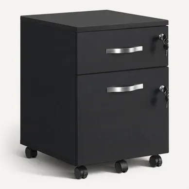 Caisson De Bureau, Caisson De Rangement, Classeur, 1 Tiroirs Pour Dossiers Suspendus, Noir Caisson De Bureau, Caisson De Rangement, Classeur, 1 Tiroirs Pour Dossiers Suspendus, Noir