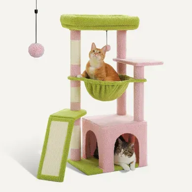 Petit Arbre À Chat Multifonction 92 Cm Rose