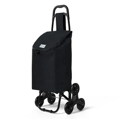 Chariot De Courses Pliable Monte Escalier Style Oxford Noir Chariot De Courses Pliable Monte Escalier Style Oxford Noir