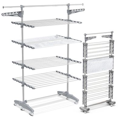 Sechoir A Linge Etendoir Ailes Pliables 4 Niveaux Avec Maille Sechoir A Linge Etendoir Ailes Pliables 4 Niveaux Avec Maille