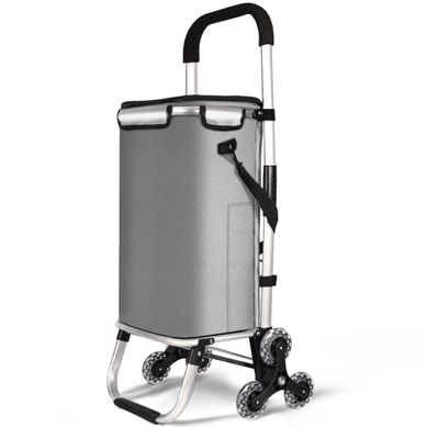 Chariot De Courses Pliable Monte Escalier Aluminium Avec Sac Isotherme Gris Chariot De Courses Pliable Monte Escalier Aluminium Avec Sac Isotherme Gris