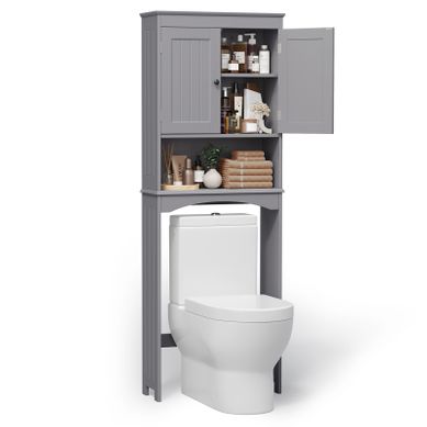Meuble Wc étagère Sur Pied Rangement Avec Compartiment Ouverts 2 Portes étagères Réglables Meuble Wc étagère Sur Pied Rangement Avec Compartiment Ouverts 2 Portes étagères Réglables