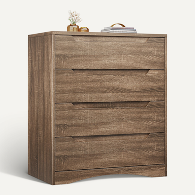 Commode 4 Tiroirs Chiffonnier Marron 72 X 41 X 82 Cm