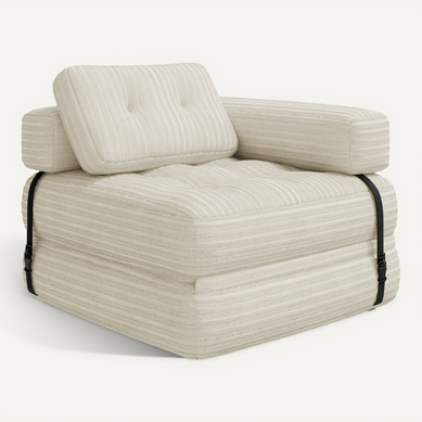 Canapé Convertible Fauteuil Lit 1 Place En L Blanc Velours Côtelé Longue Coussin 85 X 85 Cm Canapé Convertible Fauteuil Lit 1 Place En L Blanc Velours Côtelé Longue Coussin 85 X 85 Cm