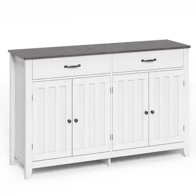 Buffet Cuisine Armoire De Cuisine Avec 4 Portes Et 2 Tiroirs Gris Buffet Cuisine Armoire De Cuisine Avec 4 Portes Et 2 Tiroirs Gris