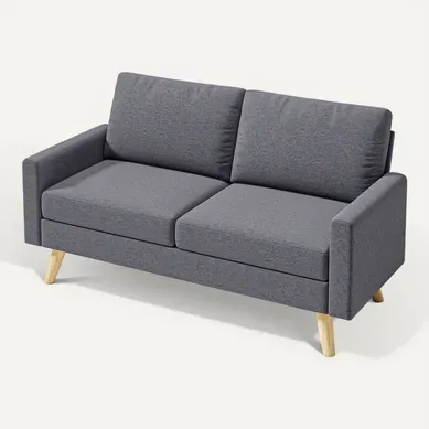 Canapé 2 Places Tissu Gris Foncé,157 X 72 X 85 Cm Canapé 2 Places Tissu Gris Foncé,157 X 72 X 85 Cm