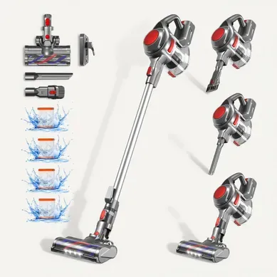 Aspirateur Balai 40kpa Avec Brosse LED Réservoir 1.6l Pour Sols Durs Tapis Et Poils D'animaux Aspirateur Balai 40kpa Avec Brosse LED Réservoir 1.6l Pour Sols Durs Tapis Et Poils D'animaux