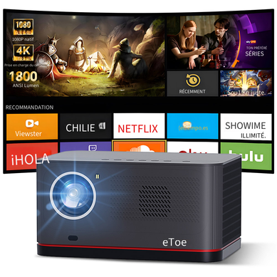 Projecteur Android TV Etoe Whale Pro - Noir Projecteur Android TV Etoe Whale Pro - Noir