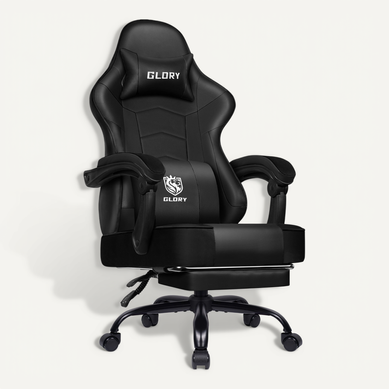 Chaise Gaming, fauteuil Gamer Inclinable De 90° à 170°, Avec Repose-pieds,Charge 150kg,Noir Chaise Gaming, fauteuil Gamer Inclinable De 90° à 170°, Avec Repose-pieds,Charge 150kg,Noir