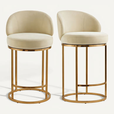 Lot De 2 Chaises De Bar Pivotantes 360°, Assise 90,5 Cm, Chenille, Dossier Rembourré, Idéal Pour Bar Lot De 2 Chaises De Bar Pivotantes 360°, Assise 90,5 Cm, Chenille, Dossier Rembourré, Idéal Pour Bar