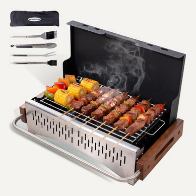 Barbecue Charbon de Bois,Portable,Avec Kit D'installation Inclus, 38.15x20.95cm Barbecue Charbon de Bois,Portable,Avec Kit D'installation Inclus, 38.15x20.95cm