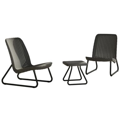 Salon De Jardin 3 Pièces Rio Graphite