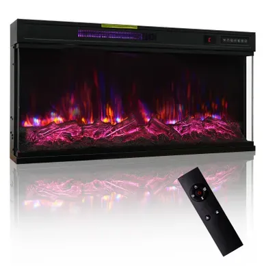 36'' Cheminée Électrique, 1000/2000W, Flamme 3D, Cheminée sur Pied / Encastrable 36'' Cheminée Électrique, 1000/2000W, Flamme 3D, Cheminée sur Pied / Encastrable