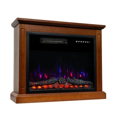 23'' Cheminée Électrique, 1000/2000W, Flamme 3D, Meuble Incluse en marron 23'' Cheminée Électrique, 1000/2000W, Flamme 3D, Meuble Incluse en marron