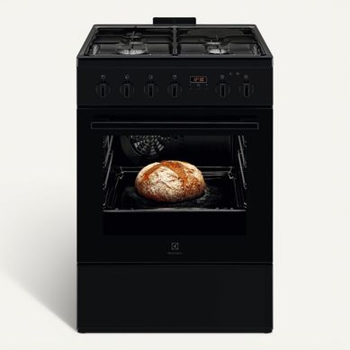 Cuisinière mixte ELECTROLUX LKM624255K 4 foyers Noir Cuisinière mixte ELECTROLUX LKM624255K 4 foyers Noir vue de face