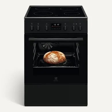 Cuisinière vitrocéramique ELECTROLUX EKR648923K 4 foyers Noir Cuisinière vitrocéramique ELECTROLUX EKR648923K 4 foyers Noir vue de face
