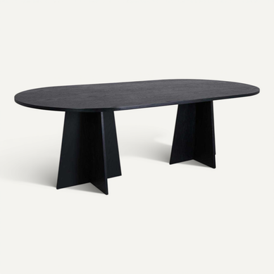 Table De Repas Ovale Bootcut Noir