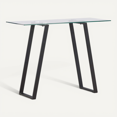 Console En Verre Et Acier Horten