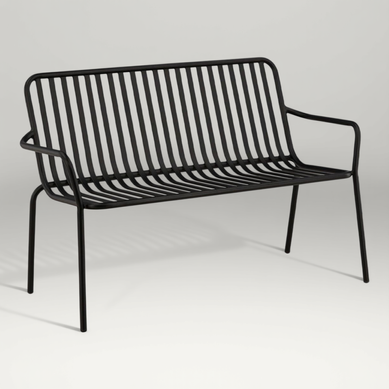 Banc De Jardin En Métal "peking" 130cm Noir