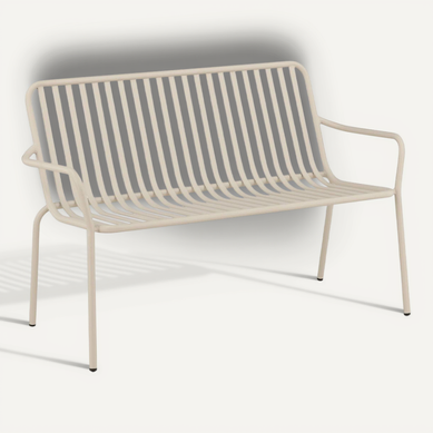 Banc De Jardin En Métal "peking" 130cm Beige