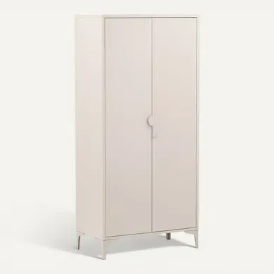 Armoire Design 2 Portes "piring" 85cm Beige Armoire Design 2 Portes "piring" 85cm Beige