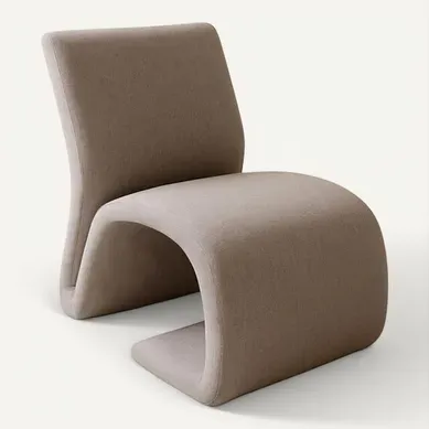 Fauteuil Design "rulls" 80cm Marron