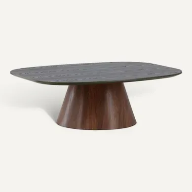 Table Basse Design "lanzo" 120cm Marron et Vert Foncé