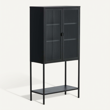 Vitrine En Acier 2 Portes Misha Noir
