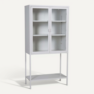 Vitrine En Acier 2 Portes Misha Blanc