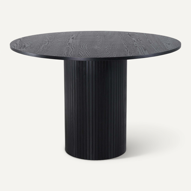 Table Ronde En Mdf Bianca 110 Cm Noir