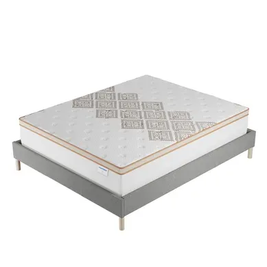Ensemble 180x200 cm, sommier + matelas ressorts ensachés, ép. 28cm accueil mousse HR Ensemble 180x200 cm, sommier + matelas ressorts ensachés, ép. 28cm accueil mousse HR
