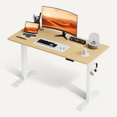 Bureau Assis Debout 60 X 140 Cm, Fonction Mémoire Et Anti-collision,bureau Réglable 70-117cm Bureau Assis Debout 60 X 140 Cm, Fonction Mémoire Et Anti-collision,bureau Réglable 70-117cm