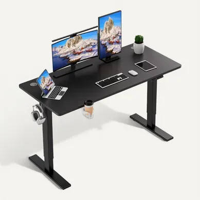 Bureau Assis Debout 140x70cm,fonction Mémoire Et Anti-collision,port USB Et Type C,70-119cm Bureau Assis Debout 140x70cm,fonction Mémoire Et Anti-collision,port USB Et Type C,70-119cm