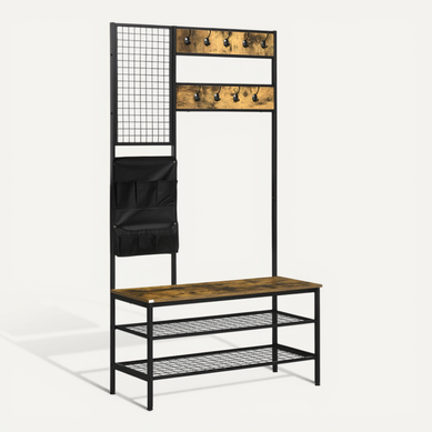 Porte-manteau En Acier, Brun Rustique, Robuste Et Polyvalent Pour L'extérieur Et L'utilisation Porte-manteau En Acier, Brun Rustique, Robuste Et Polyvalent Pour L'extérieur Et L'utilisation
