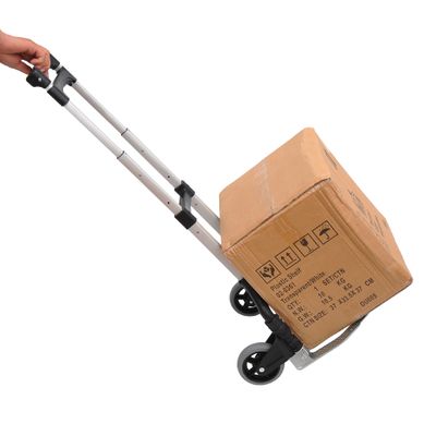 Diable Aluminium Pliable 70 Kg Charge Max, Poignée Rabattable, , Argent Diable Aluminium Pliable 70 Kg Charge Max, Poignée Rabattable, , Argent