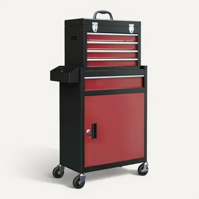 Servante D’atelier Acier 5 Tiroirs Sur Roulettes Verrouillables 130 Kg, , Noir Et Rouge Servante D’atelier Acier 5 Tiroirs Sur Roulettes Verrouillables 130 Kg, , Noir Et Rouge
