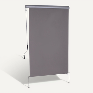 Store-brise Vertical En Polyester 120 X 200 Cm, Protection Contre Le Vent, Gris