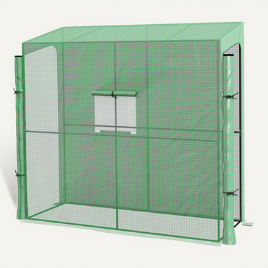 Serre 2 Portes En Pe étanche Avec Fenêtre Latérale Protection Uv Pour Jardin, Vert