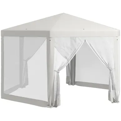Pavillon Hexagonal 4x4m Avec Moustiquaire, Pour événements De Jardin, ,crème Pavillon Hexagonal 4x4m Avec Moustiquaire, Pour événements De Jardin, ,crème
