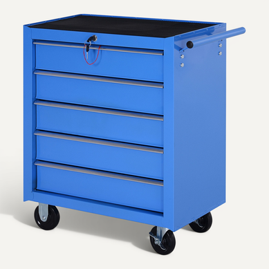 Chariot Atelier Acier 5 Tiroirs Sur Roulettes, Caisse Pratique Pour Garage, , Rouge Chariot Atelier Acier 5 Tiroirs Sur Roulettes, Caisse Pratique Pour Garage, , Rouge