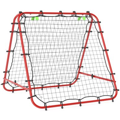 Rebondisseur De Football En Acier Réglable 5 Niveaux, Rouge, 100 X 95 X 90 Cm Rebondisseur De Football En Acier Réglable 5 Niveaux, Rouge, 100 X 95 X 90 Cm