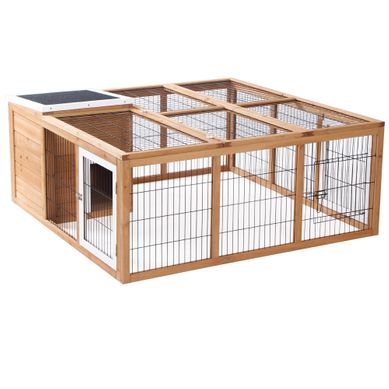 Enclos Pour Petits Animaux En Bois De Résineux Avec Toit Imperméable Et Couvercle Amovible Enclos Pour Petits Animaux En Bois De Résineux Avec Toit Imperméable Et Couvercle Amovible