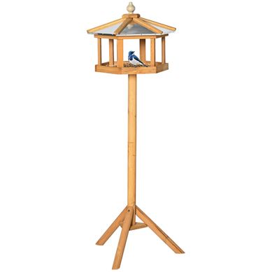 Maison à Oiseaux En Bois Avec Support Et Toit En Zinc, 113x40x40 Cm, Résistant Aux Intempéries Maison à Oiseaux En Bois Avec Support Et Toit En Zinc, 113x40x40 Cm, Résistant Aux Intempéries