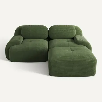 Canapé Compressé, Canapé En Velours Souple, Accoudoirs Incurvés, Mousse Hr, Vert Canapé Compressé, Canapé En Velours Souple, Accoudoirs Incurvés, Mousse Hr, Vert